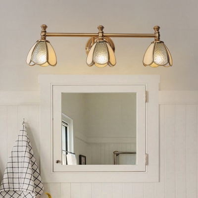 Bulbs Bathroom Wall Lighting Fixture, Brass Vanity Mirror With Lights