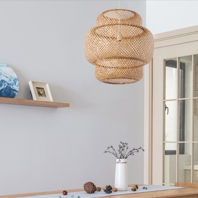 Modern Tiered Bamboo Pendant Lamp 15