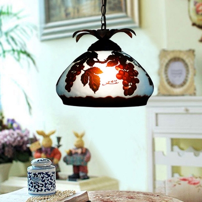 1 Light Pendant G, Stained Glass Hanging Lamp Kit