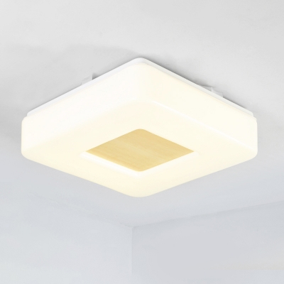 Square Ceiling Light Fixture Simple Style Acrylic White 8