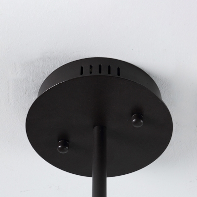 Black Branch Suspension Light Modern 6 Heads Metal Chandelier Pendant Light for Bedroom