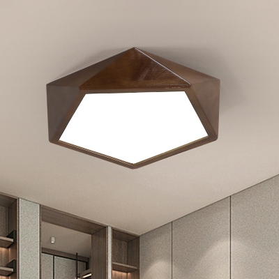 Modern Style Geometric Wood Flush Light Fixture 13
