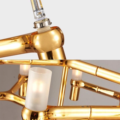 Tiered Chandelier Lamp Metal 30 Lights 47