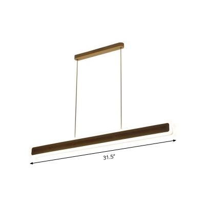 Linear Acrylic Hanging Light Kit Modern White 23.5