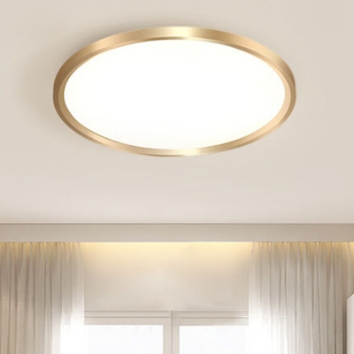 Metal Disk Ceiling Mounted Fixture Modern Gold 12