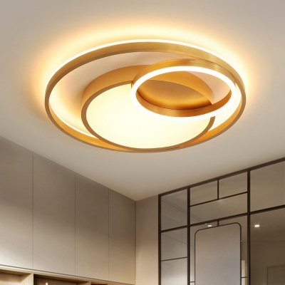 Acrylic Circle Flush Mount Lamp, Remote Control Ceiling Light Fixture