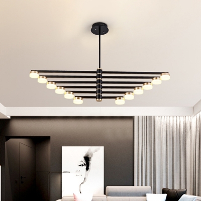 Black Sputnik Chandelier Lighting Modernism 12 Heads Metal Pendant Light Fixture