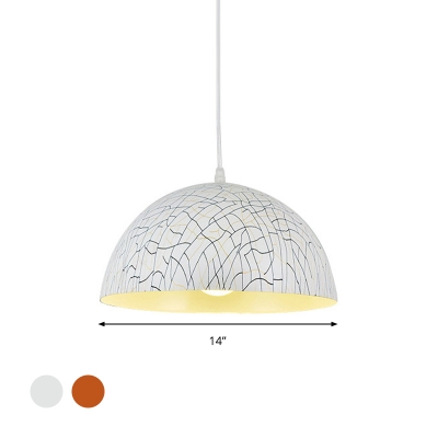 Dome Pendant Lamp Minimalist Metal 12