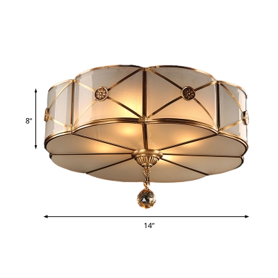 Traditional Scalloped Ceiling Mounted Light 14