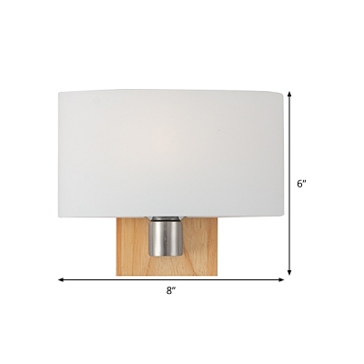 White Glass Oval Sconce Light Asia 1 Head Wall Lighting Fixture with Rectangle Wood Backplate