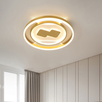 Gold Round Ceiling Lamp Postmodern Acrylic 16