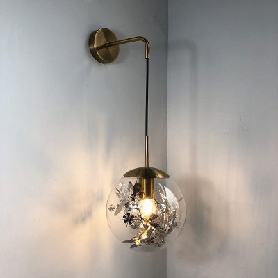 Silver/Gold Sphere Sconce Light Simple 6