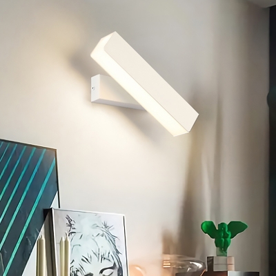 Rotatable Rectangle Wall Mount Reading Light Modern Metal Indoor Sconce For Bedroom Beautifulhalo Com - Ceiling Hung Reading Lights