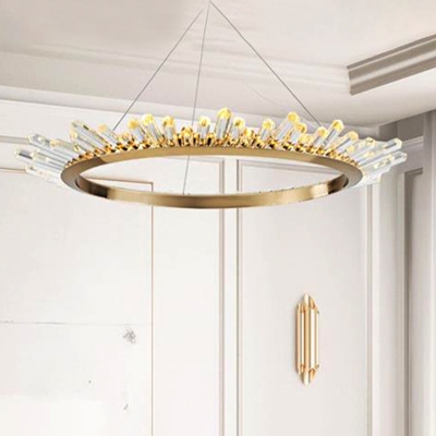 Circular Chandelier Lighting Modernist, Large Round Hanging Light Fixture