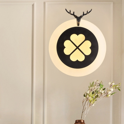 Elk Living Room Sconce Light Tradition Metal LED Brass/Black Wall Lighting Fixture