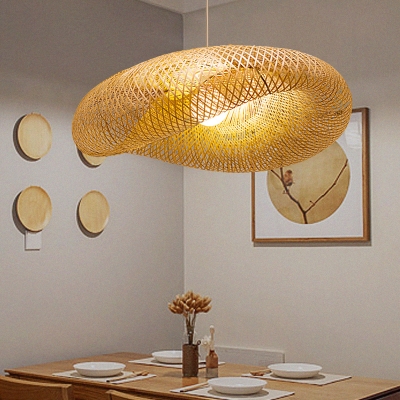 Modern Twist Hanging Light Kit Bamboo 16