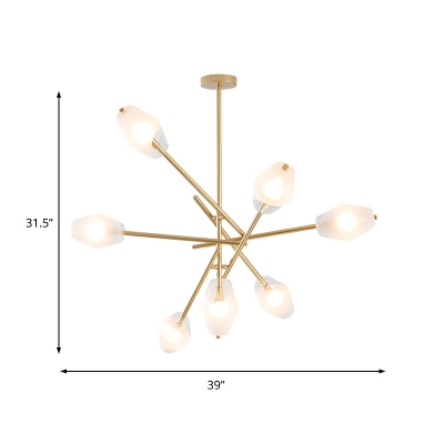 Sputnik Chandelier Light Contemporary Metal 7 Heads Pendant Lighting Fixture in Gold