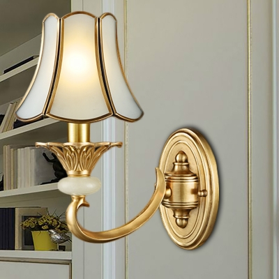 Bell Metal Wall Sconce Traditional 1 2, Wall Mounted Light Fixtures Living Room