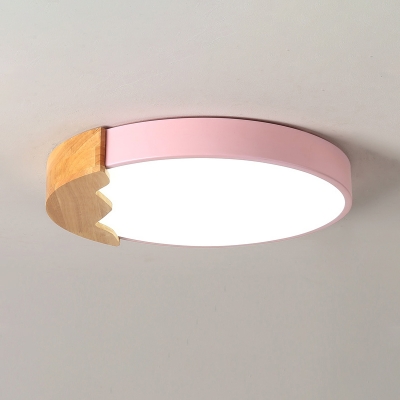 Disk Ceiling Mounted Fixture Macaron Acrylic Pink 12