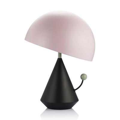 Dome Metal Task Lighting Modern Style 1 Light Black and Pink Reading Lamp for Bedside
