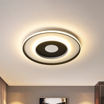 Loop Acrylic Ceiling Light Fixture Simple Black 18