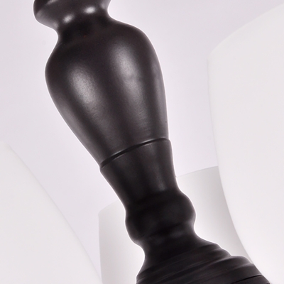 Milk Glass Bowl Chandelier Light Fixture Modernist Style 5 Heads Black Finish Ceiling Lighting