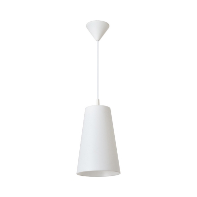 White Conical Ceiling Lamp Contemporary 1 Head Acrylic Pendant Light Fixture for Dining Room