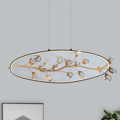 LED Branch Hanging Ceiling Light Postmodern Gold Crystal Encrusted Pendant Chandelier