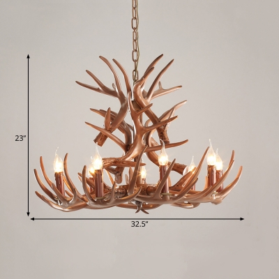 Antler Ceiling Chandelier Farmhouse 9 Heads 23