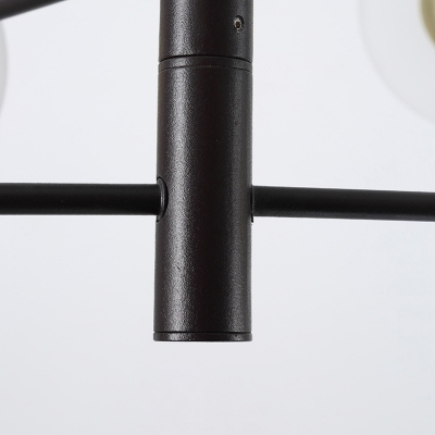 Black Branch Suspension Light Modern 6 Heads Metal Chandelier Pendant Light for Bedroom