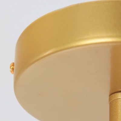 Postmodern Starburst Chandelier Lighting Crystal 6 Heads Bedroom Hanging Lamp in Gold