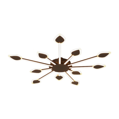 Sputnik Acrylic Ceiling Lighting Modern Brown 29.5