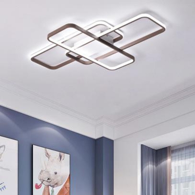 Brown Traverse Ceiling Mounted Light Contemporary Acrylic 27.5