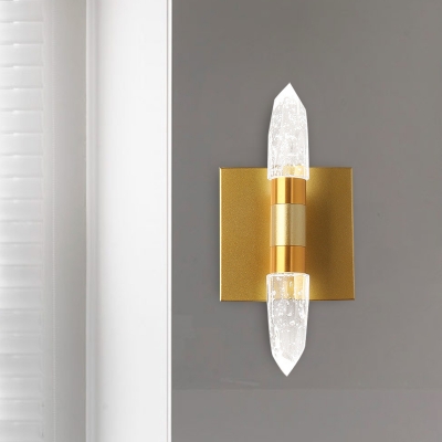 Linear Bedroom Wall Mount Light Modern Bubble Crystal 1/2/3 Heads Gold/Black Wall Lighting Fixture in Warm/White Light