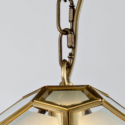 White Glass Globe Suspension Lamp Colonial 1 Head Bedroom Pendant Light Fixture