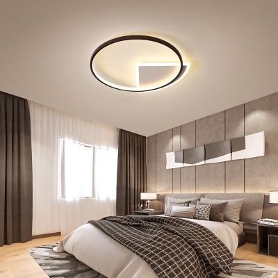 Acrylic Geometric Flush Mount Fixture Contemporary LED Flush Light in White for Bedroom, 3 Color Light