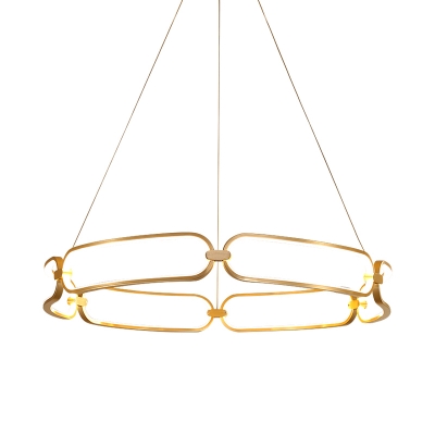 Bracelet Acrylic Hanging Ceiling Light Postmodern Gold 23.5
