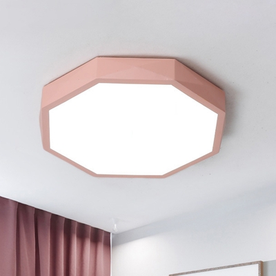 Acrylic Octagon Flush Mount Lighting, Octagon Ceiling Light Fixture