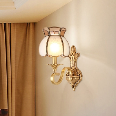 Brass Geometric Wall Lamp Traditionalist Metal 1/2 Lights Foyer Wall Mount Lighting