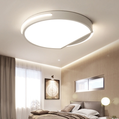 Round Acrylic Ceiling Light Fixture Nordic White 16