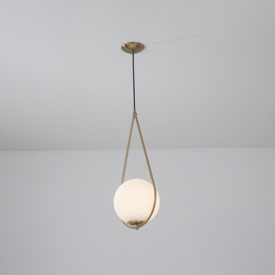 Nordic Waterdrop Pendant Lamp Black/Brass/Gold Metal 1 Light 7