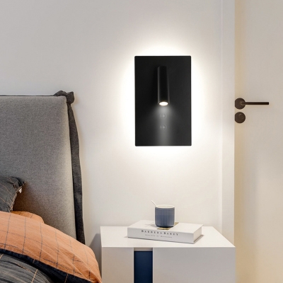 Modern Tube Reading Wall Light Metallic Led Bedroom Wall Mount Light In Black White Beautifulhalo Com