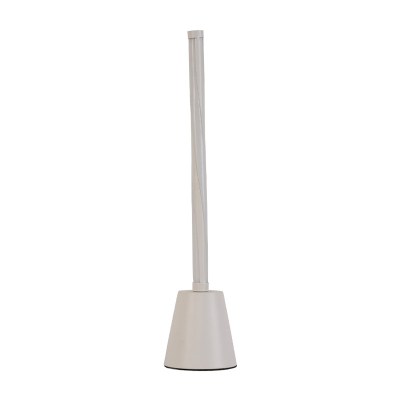 Contemporary LED Task Lighting Black/White Cylinder Small Desk Lamp with Metal Shade in White/Warm Light
