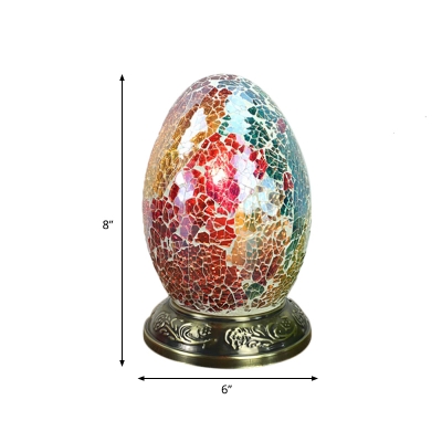 Stained Glass Egg Lamp