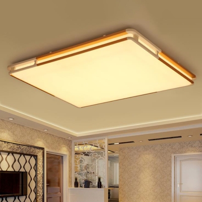 Metal Square/Rectangle Ultra Thin Flushmount Contemporary LED Flush Light in Gold for Sitting Room