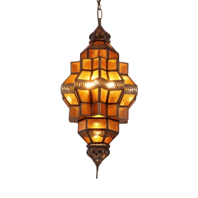 12 Lights Metal Chandelier Lighting Art Deco Brass Geometric Restaurant Ceiling Hang Fixture
