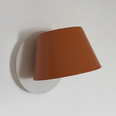 Orange Cone Wall Lighting Modernist 1 Head Metal Sconce Light Fixture with Rotating Node