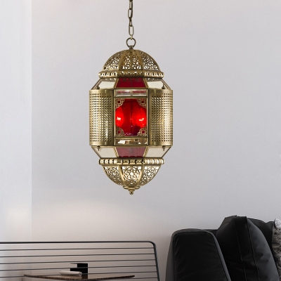 Incense Burner Restaurant Hanging Lighting Traditional Metal3 Bulbs Brass Chandelier Lamp