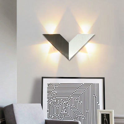 Metal Trapezoid Wall Lamp Minimalist LED Sconce Light Fixture in Black and White, White/Warm Light