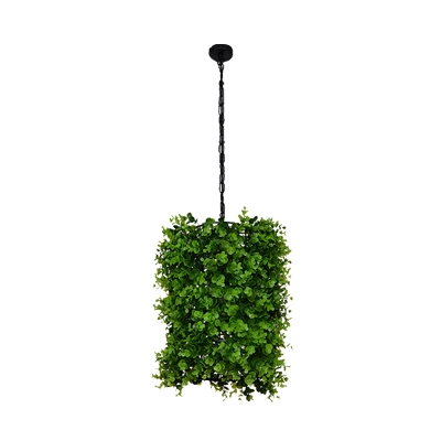 Metal Green Hanging Lamp Plant 1 Light Vintage Suspension Pendant for Restaurant